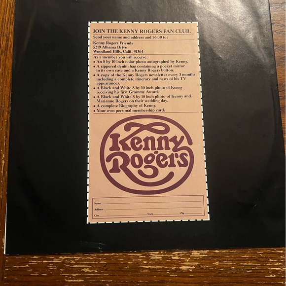 Kenny Rogers 1979 Kenny Vintage Vinyl Album - Picture 4 of 6